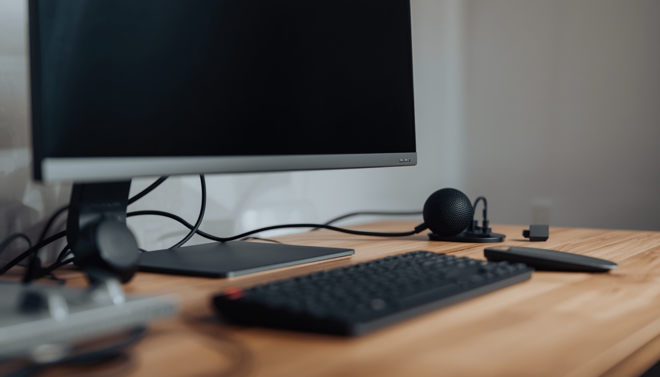 Reviveorganic tidy ergonomic workspace with managed cables
